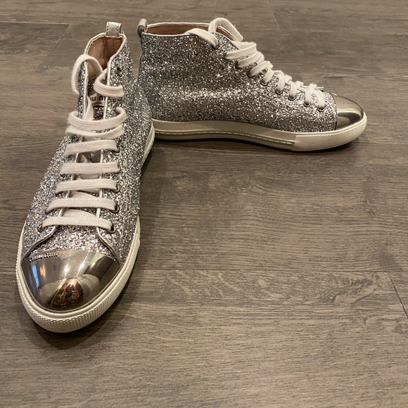 Miu Miu Glitter High Tops - Picture 3 of 6